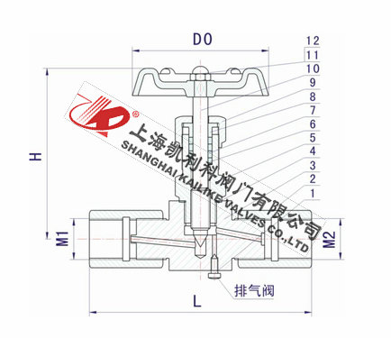 JJM8壓力表針型閥外形結構圖